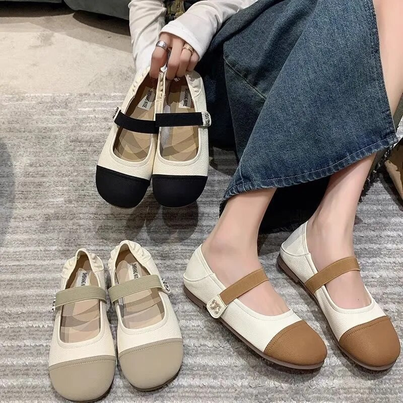 Γυναικεία παπούτσια 2023 Fashion Basic Γυναικεία φλατ Καλοκαιρινή Συνοπτική Beanie Flat παπούτσια Στρογγυλά παπούτσια που ταιριάζουν στο χρώμα Γυναικεία παπούτσια Zapato