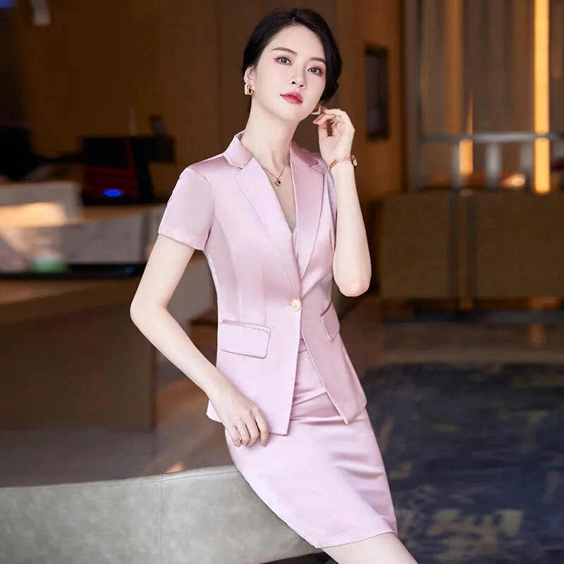 Elegantna ljetna svečana ženska odijela s hlačama i jaknama Kaput OL stilova Profesionalni ženski poslovni komplet hlača Sakoi