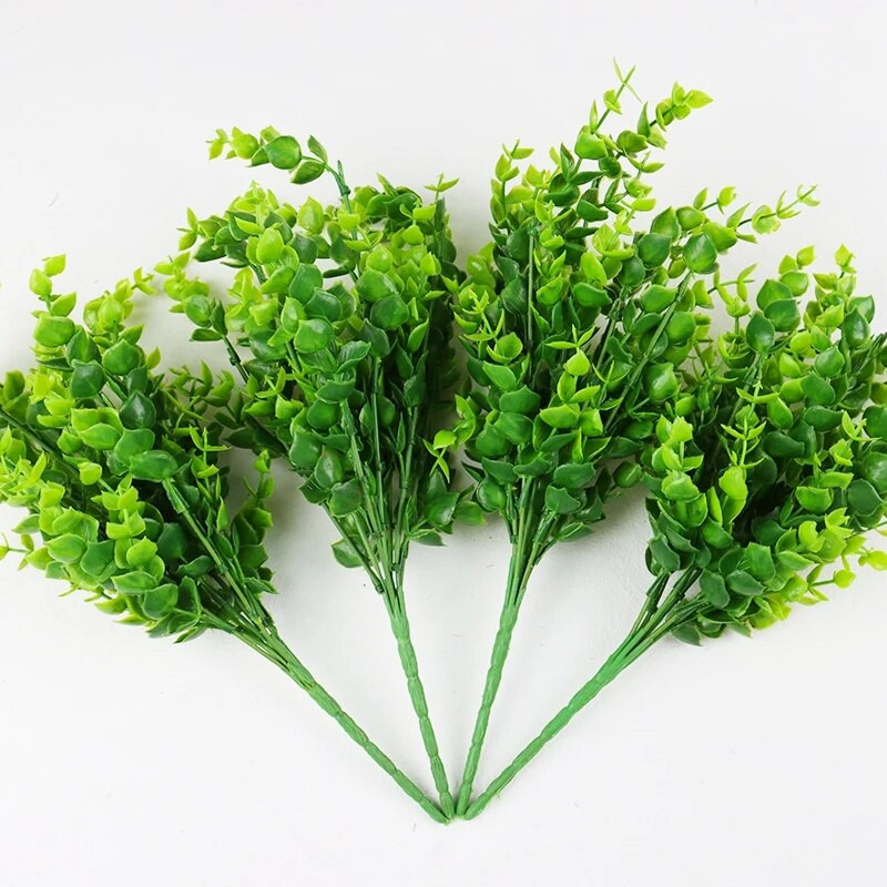 Umjetno cvijeće Biljke Duga stabljika Plastika Perzijski eukaliptus Listovi Ribe Biljke Središnji dijelovi stolova za kućni ured Ukrasi za vrt