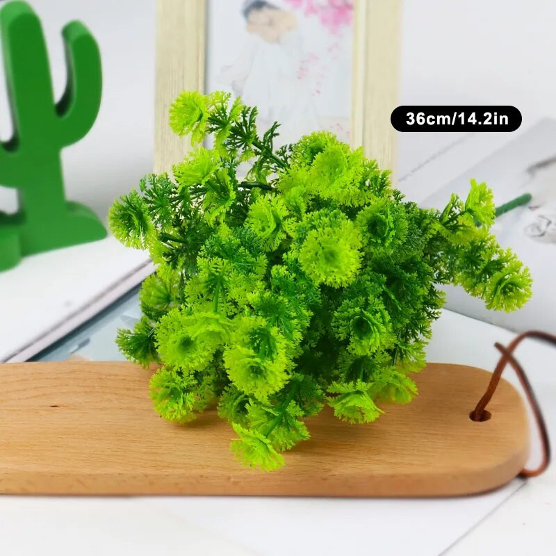 Umjetno cvijeće Biljke Duga stabljika Plastika Perzijski eukaliptus Listovi Ribe Biljke Središnji dijelovi stolova za kućni ured Ukrasi za vrt