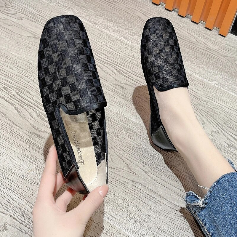 Γυναικεία casual παπούτσια με αναπνεύσιμο διχτυωτό πλέγμα, Φθινοπωρινά νέα ελαφριά παπούτσια για περπάτημα για γυναίκες Λευκά γυναικεία ίσια παπούτσια γραφείου