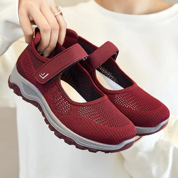 Обувки за ходене на средна възраст с нехлъзгаща се мека подметка мрежести обувки майчински обувки пролетни мрежести дамски обувки дишащи ежедневни сандали