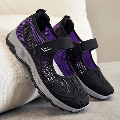 Keskealised käimiskingad libisemiskindlad pehme tallaga võrkkingad emakingad kevadvõrgust naiste kingad hingavad vabaaja sandaalid