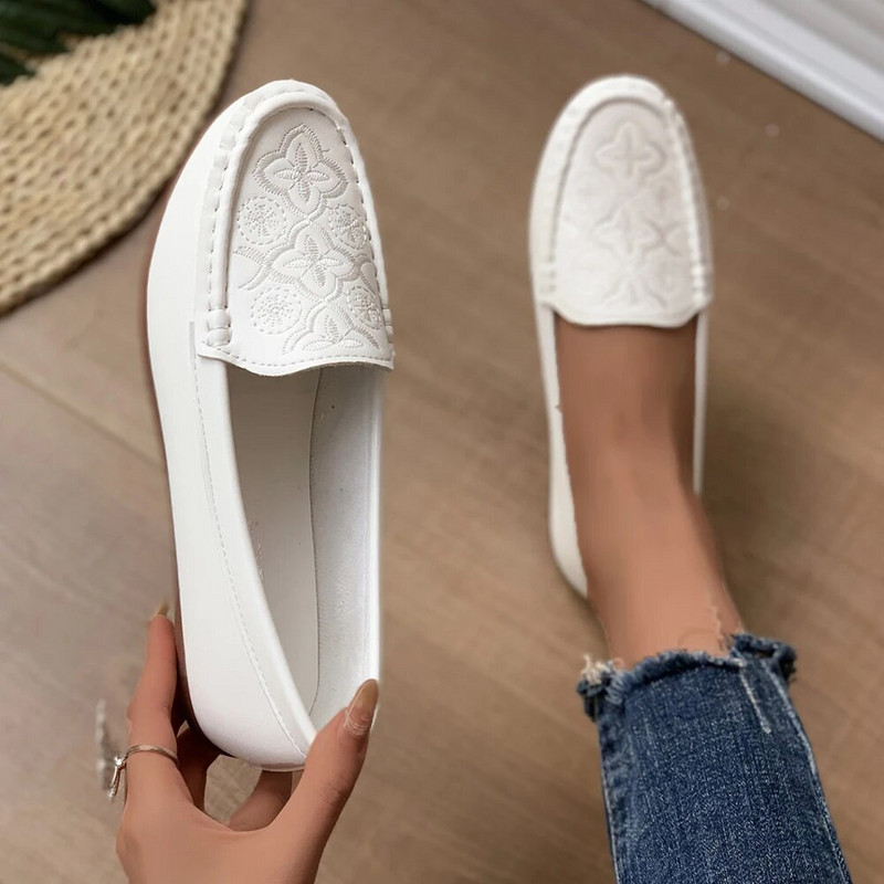 Tendon potplat mekane kožne majčinske cipele u proljetnom stilu ravne mekane jednostruke cipele sredovječne ženske cipele udobne kožne cipele