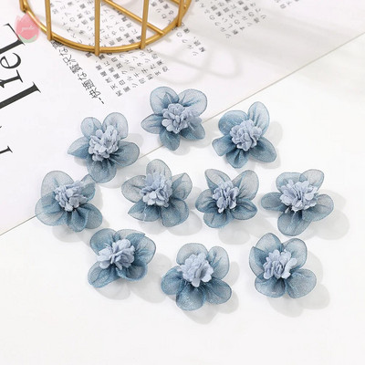 5Pcs 3Cm Mini svileni šifon Umjetno cvijeće Glava Kućni vrt Soba Dekoracija vjenčanja Umjetne biljke DIY Dodaci Dekoracija