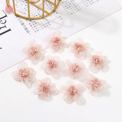 5Pcs 3Cm Mini svileni šifon Umjetno cvijeće Glava Kućni vrt Soba Dekoracija vjenčanja Umjetne biljke DIY Dodaci Dekoracija