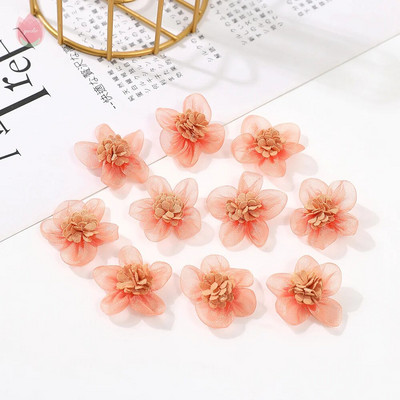 5Pcs 3Cm Mini svileni šifon Umjetno cvijeće Glava Kućni vrt Soba Dekoracija vjenčanja Umjetne biljke DIY Dodaci Dekoracija