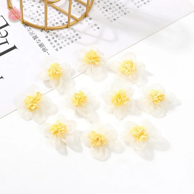 5Pcs 3Cm Mini svileni šifon Umjetno cvijeće Glava Kućni vrt Soba Dekoracija vjenčanja Umjetne biljke DIY Dodaci Dekoracija