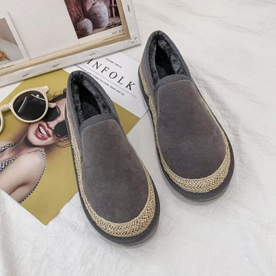 Krzno od brušene kože 2022. Nove modne temperamentne podstave zimske kratke čizme za snijeg s patentnim zatvaračem Tople cipele Vodootporne cipele Ženske čizme