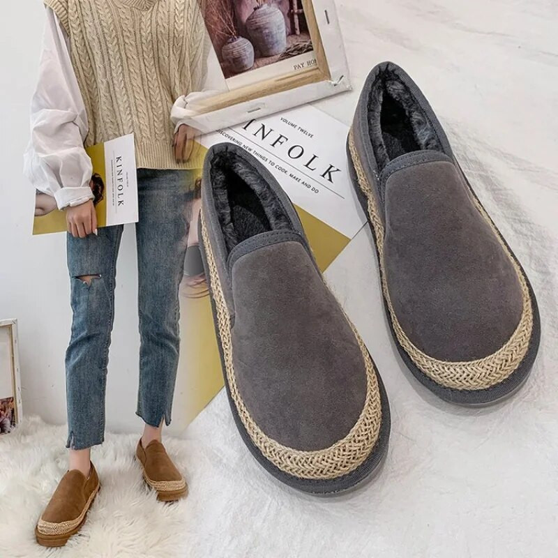 Krzno od brušene kože 2022. Nove modne temperamentne podstave zimske kratke čizme za snijeg s patentnim zatvaračem Tople cipele Vodootporne cipele Ženske čizme