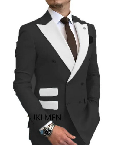 Kostimi Pour Hommes Svijetloplava pušačka jakna Hlače Zlatni gumbi Tuxedo haljina za zabave Muška odijela s dvostrukim kopčanjem za vjenčanje mladoženje