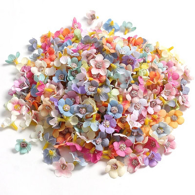 50 τμχ Μίνι μαργαρίτα τεχνητά λουλούδια Λεύκωμα πάρτι Διακόσμηση σπιτιού Διακόσμηση γάμου Ψεύτικα λουλούδια Χειροτεχνία DIY Κουτί καραμελών στεφάνι νύφης