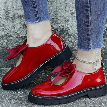 2022 Нови пролетни и есенни модни дамски равни обувки с лък Единични обувки с кръгли пръсти Дамски обувки с меко дъно Дамски обувки голям размер