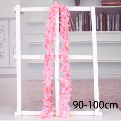 Vjenčani ukrasi Viseća svilena glicinija Umjetno cvijeće Vinova loza 1M Cvijeće hortenzije Girlanda Strugani luk Zidni ukras za kućni vrt