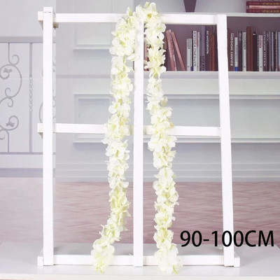 Vjenčani ukrasi Viseća svilena glicinija Umjetno cvijeće Vinova loza 1M Cvijeće hortenzije Girlanda Strugani luk Zidni ukras za kućni vrt