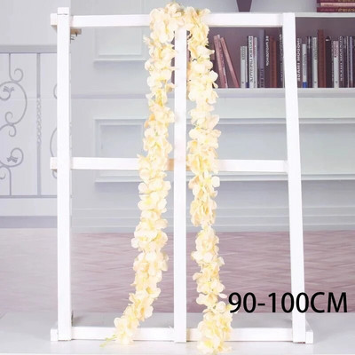 Vjenčani ukrasi Viseća svilena glicinija Umjetno cvijeće Vinova loza 1M Cvijeće hortenzije Girlanda Strugani luk Zidni ukras za kućni vrt