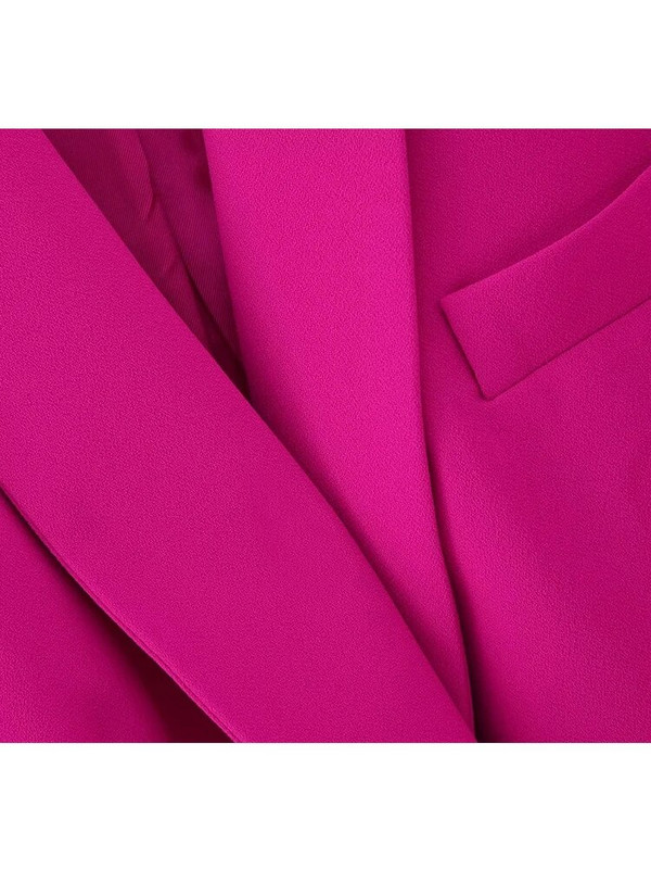 Suninheart ženski kompleti elegantnih sakoa 2023. Modna jakna dugih rukava s remenom Jednobojne široke široke hlače visokog struka