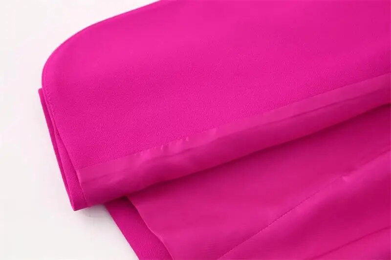 Suninheart ženski kompleti elegantnih sakoa 2023. Modna jakna dugih rukava s remenom Jednobojne široke široke hlače visokog struka