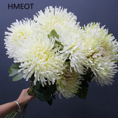 Τεχνητό χρυσάνθεμο Silk Big Dragon Claw Flower Κλαδί γάμου Floral Arrangement Υλικό Σπίτι Τραπέζι Σαλόνι Μπουκέτο