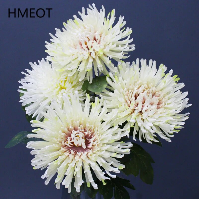 Umjetna krizantema Svila Velika zmajeva kandža Cvjetna grana Vjenčani cvjetni aranžman Materijal Kućni stol Buket za dnevni boravak