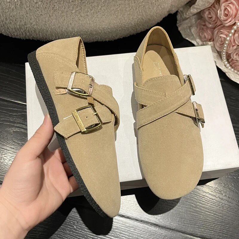  apavi Sieviešu vasaras pastaigu sliedēm slīdošie apavi Apavi ar apaļu purngalu Mīksti baleta apavi ikdienas sieviešu apavi