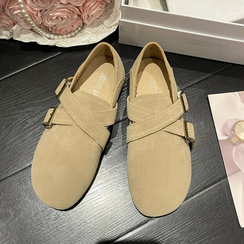  apavi Sieviešu vasaras pastaigu sliedēm slīdošie apavi Apavi ar apaļu purngalu Mīksti baleta apavi ikdienas sieviešu apavi