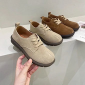 Meke ležerne ženske cipele u britanskom stilu Ženska obuća s okruglim prstima Jesenska zgodna haljina s mokasinkama s križem Nova retro jesenska osnovna veza na križ