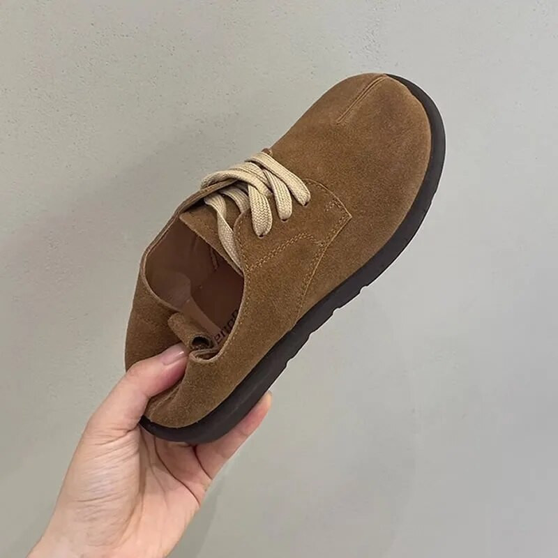 Meke ležerne ženske cipele u britanskom stilu Ženska obuća s okruglim prstima Jesenska zgodna haljina s mokasinkama s križem Nova retro jesenska osnovna veza na križ