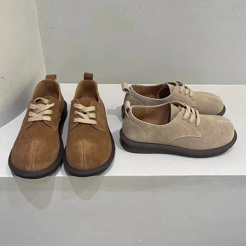 Meke ležerne ženske cipele u britanskom stilu Ženska obuća s okruglim prstima Jesenska zgodna haljina s mokasinkama s križem Nova retro jesenska osnovna veza na križ