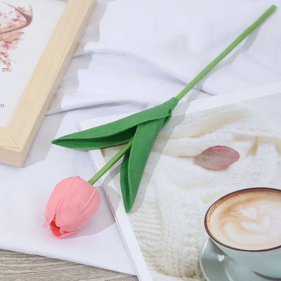 3/5 tükki tehistulbi simulatsioonikimp Real Touch PU vaht võltslilled pulmakaunistus Lilled kodukaunistus