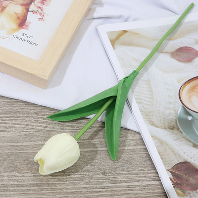 3/5 tükki tehistulbi simulatsioonikimp Real Touch PU vaht võltslilled pulmakaunistus Lilled kodukaunistus