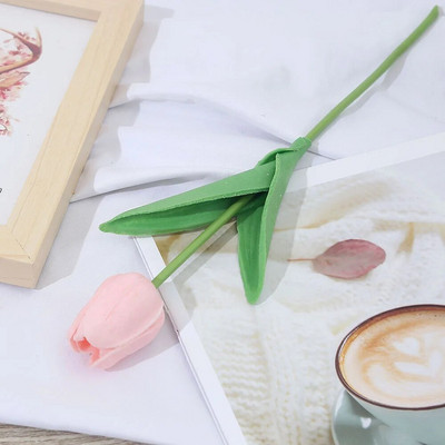 3/5 tükki tehistulbi simulatsioonikimp Real Touch PU vaht võltslilled pulmakaunistus Lilled kodukaunistus