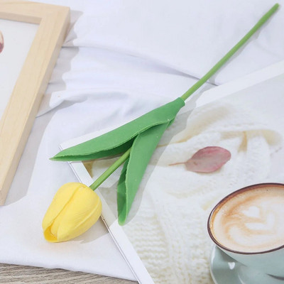 3/5 tükki tehistulbi simulatsioonikimp Real Touch PU vaht võltslilled pulmakaunistus Lilled kodukaunistus