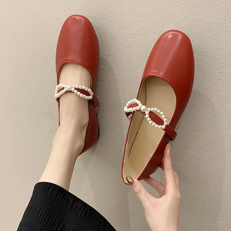 Kryžius surišti baleto plokštumos smailūs pirštai, moteriški batai Sliver Mary Jane batai vaivorykštiniai batai laivui Zapatos Mujer balta 9594N