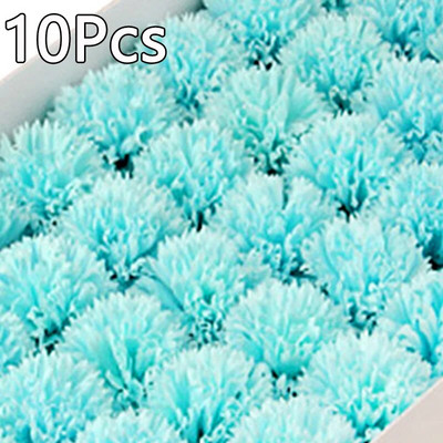 10gab Mini Neļķes Ziepes Ziedu Galva Mūžīgie Ziedi Pušķis Mātes diena Skolotājas Pateicības Dāvanu Kastīte Roku darbs DIY Materiāls