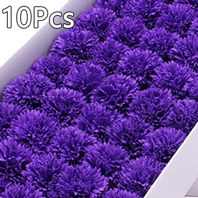 10gab Mini Neļķes Ziepes Ziedu Galva Mūžīgie Ziedi Pušķis Mātes diena Skolotājas Pateicības Dāvanu Kastīte Roku darbs DIY Materiāls