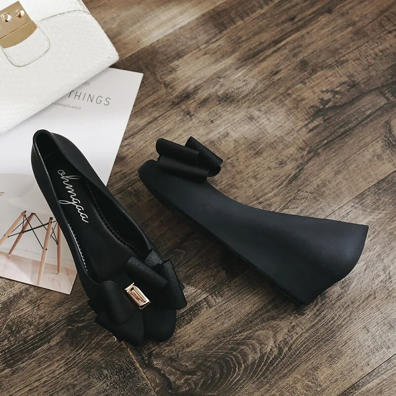 Železaste cipele za povećanje visine s mašnom i otvorenim prstima, ljetne ravne cipele, vodootporne neklizajuće mokasine s platformom, ženske ležerne mokasine na klinove