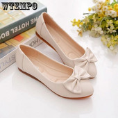 Minkštos odos negilūs plokščiapadžiai batai, moteriški paprasti laisvalaikio darbo batai važinėjantys smailia nosimi Saldus lankelis korėjietiška mada pavasario ruduo