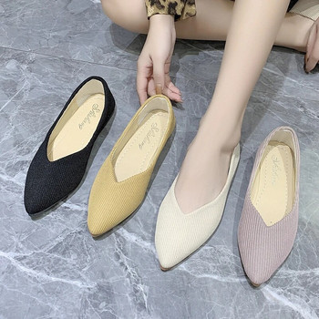 Дамски обувки 2023 Модни дишащи дамски равни обувки Дамски мрежести обувки с остри пръсти Слипони Мокасини Дамски Zapatillas De Mujer