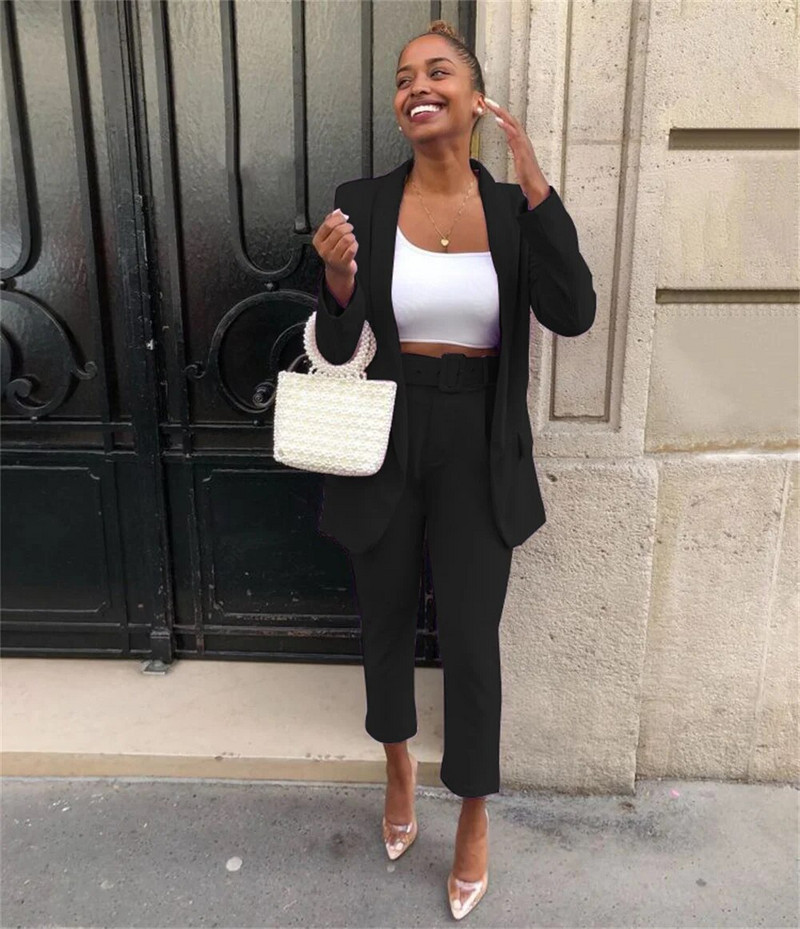 Chic ženski kompleti hlača Odijelo 2023. Novo u ležernim sakoima i hlačama Dvodijelni setovi Elegantni uredski ženski poslovni svečani kompleti sakoa