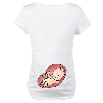 Ljetna majica za trudnice, veličina S-3XL, za trudnice, slatke bebe, majice s O-izrezom i kratkim rukavima, ženska odjeća za trudnice, smiješne majice