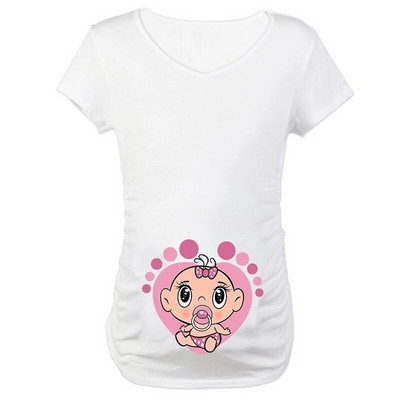 Ljetna majica za trudnice, veličina S-3XL, za trudnice, slatke bebe, majice s O-izrezom i kratkim rukavima, ženska odjeća za trudnice, smiješne majice