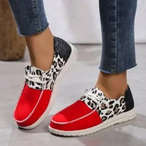 Maogu Lagane ravne tenisice na navlačenje Ženske ljetne prozračne platnene natikače Mokasine s platnenim motivima s printom Ženska mujer