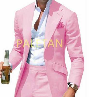 Peak Collar Vīriešu uzvalki Slim Fit Robots, Zaļš vīriešu uzvalks Blazeri Jakas Bikses 2 daļ.