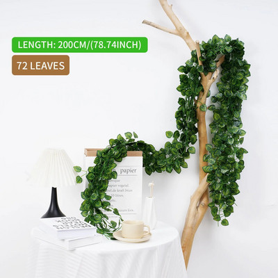 1 tk 200 cm roheline viinapuu siid kunstlik luuderohi rippuv leht vanik Taim pugeja leht Kodu Pulmad Aed Vannitoa kaunistus