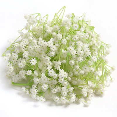 10/20 gab. Zīdaiņu elpošana Mākslīgie ziedi Plastmasas Gypsophila DIY Bride ar ziediem Mājas kāzu rotājumi Viltus ziedi Līgavas dekors