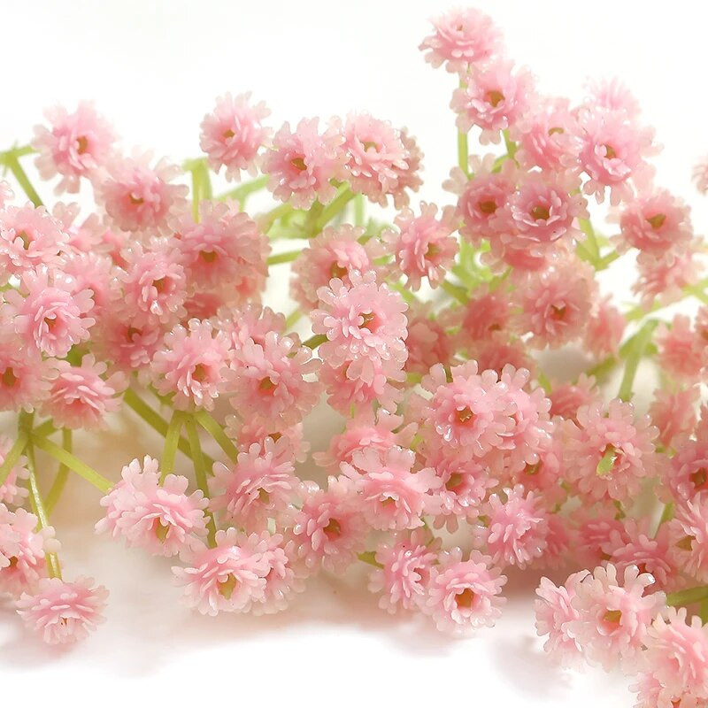 10/20 gab. Zīdaiņu elpošana Mākslīgie ziedi Plastmasas Gypsophila DIY Bride ar ziediem Mājas kāzu rotājumi Viltus ziedi Līgavas dekors