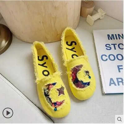 2022. g. Jaunas sieviešu auduma apavi Pekinā Sieviešu Pavasaris Rudens Brīvais laiks Vienvietīgi Apavi Ērti Neslīdoši auduma apavi ikdienas apavi 34-41