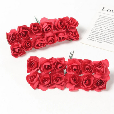 Umjetni buket ruža Papirnato lažno cvijeće Home Deco Dekoracija vjenčanja Božićna dekoracija 2023. DIY vjenčani vijenac Rukotvorine