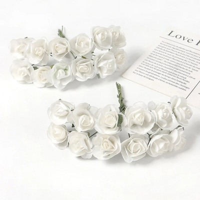 Umjetni buket ruža Papirnato lažno cvijeće Home Deco Dekoracija vjenčanja Božićna dekoracija 2023. DIY vjenčani vijenac Rukotvorine
